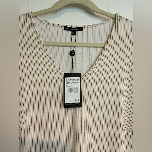 Adrianna Papell Cream Relaxed Blouse - Picture 2 of 5